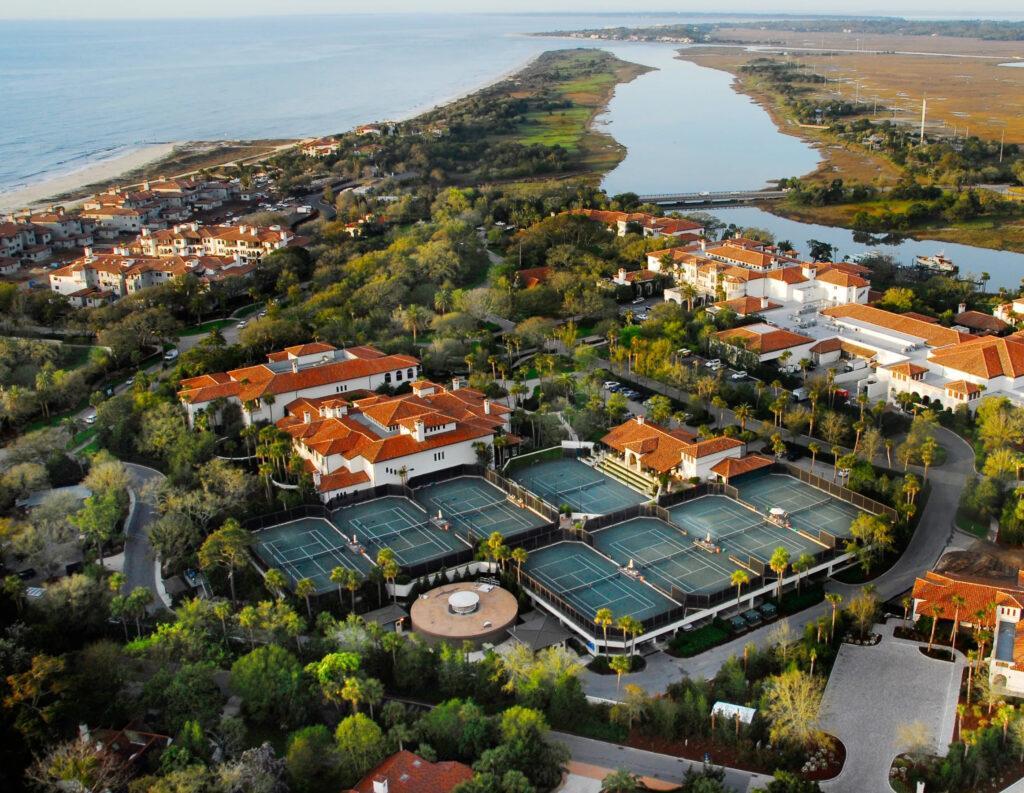 Tennis courts in sea island, georgia.