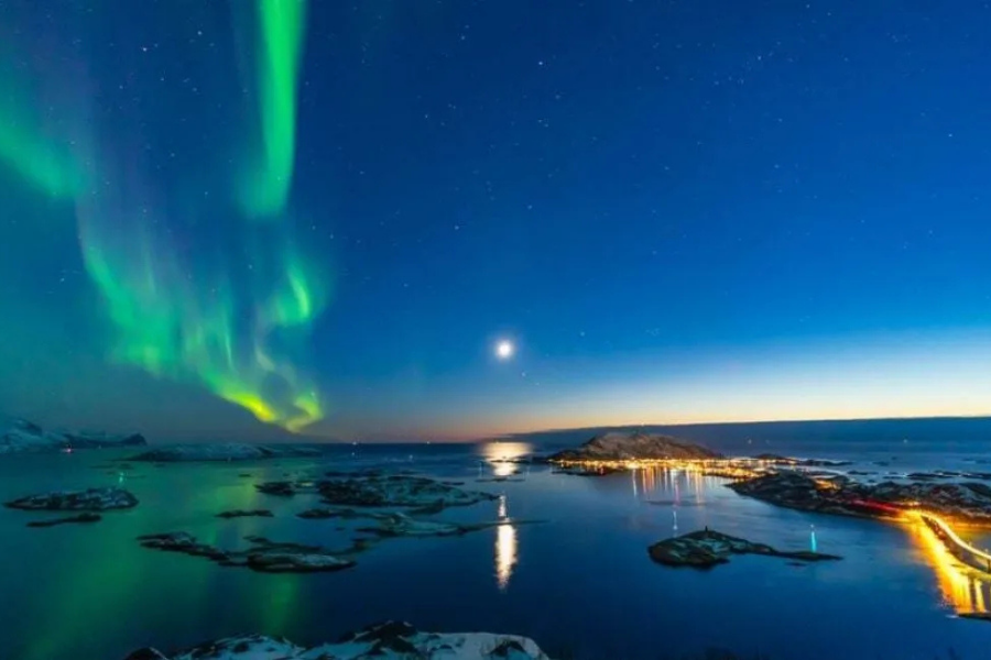 A Spectacular Northern Lights Display Over Senja in Norway