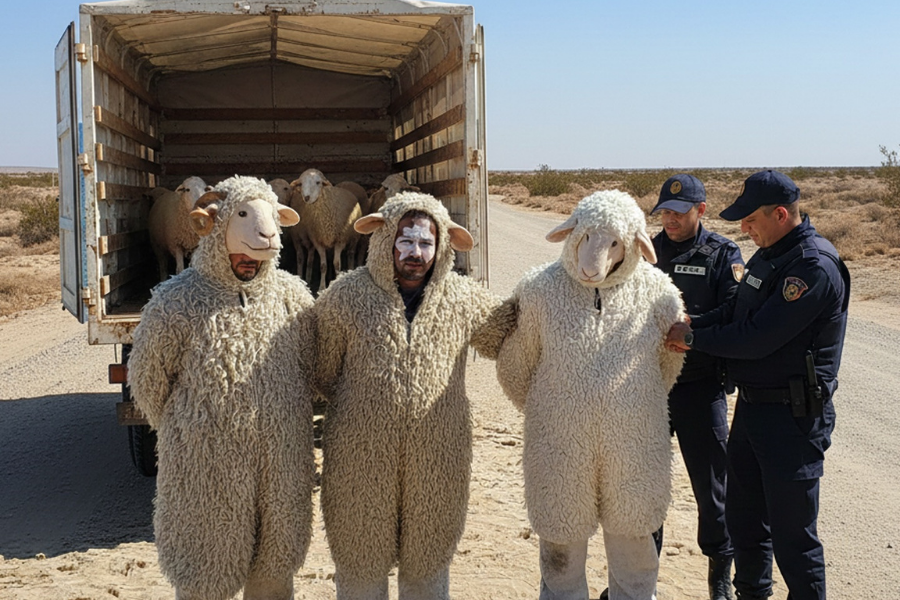 Three Men Were Arrested in Algeria After Trying to Enter Spain While Disguised as Sheep