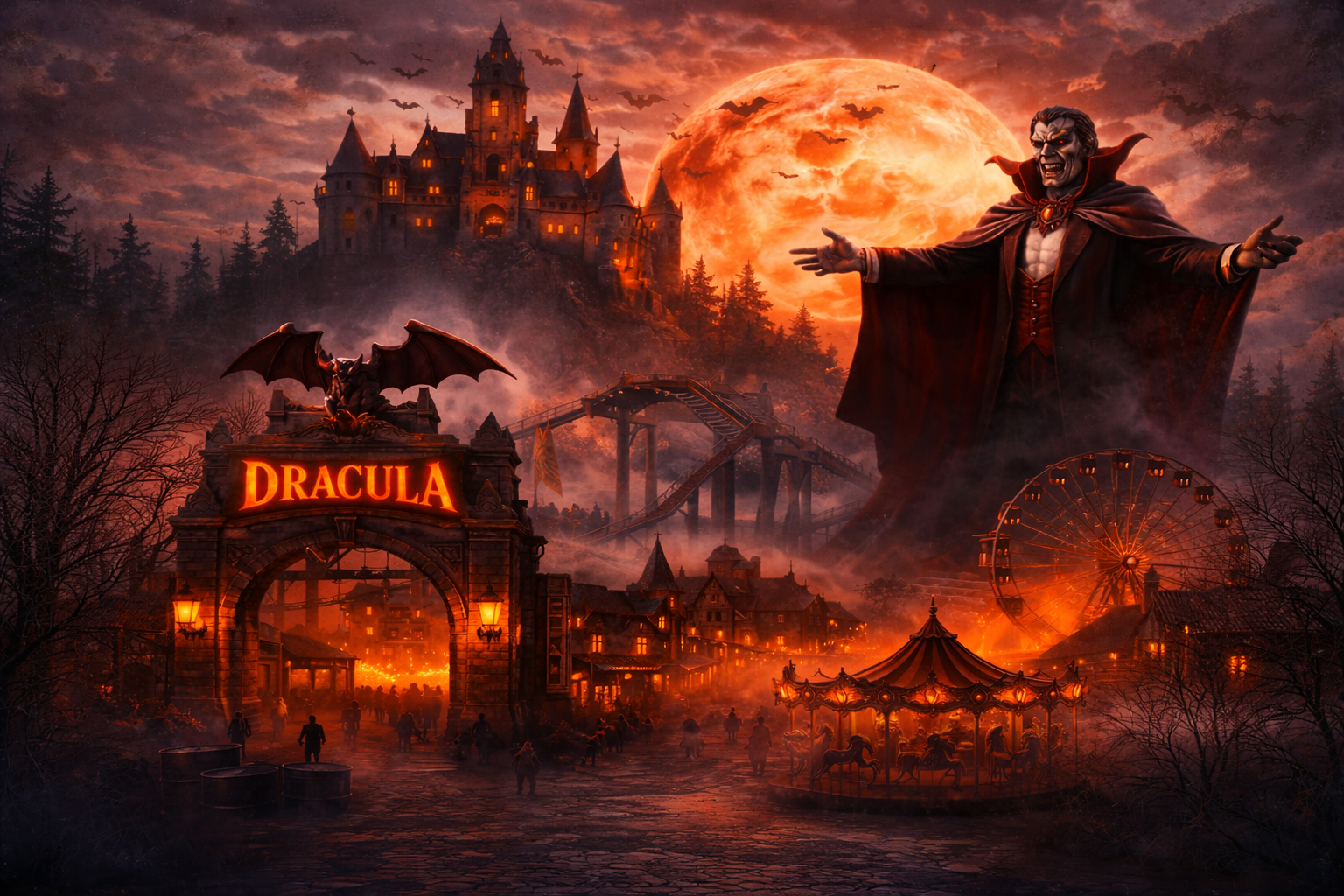 Dracula's twilight amusement park