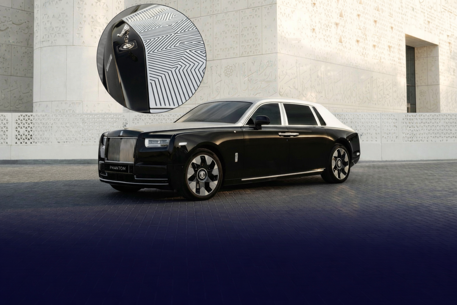 Rolls-Royce Phantom with laser-engraved hood
