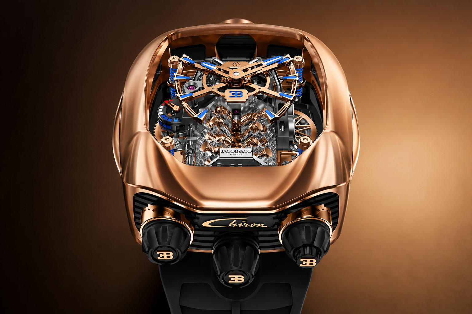 Bugatti Chiron Tourbillon Rose Gold Watch The $445,500 Luxury Timepiece Inspired by Hypercars