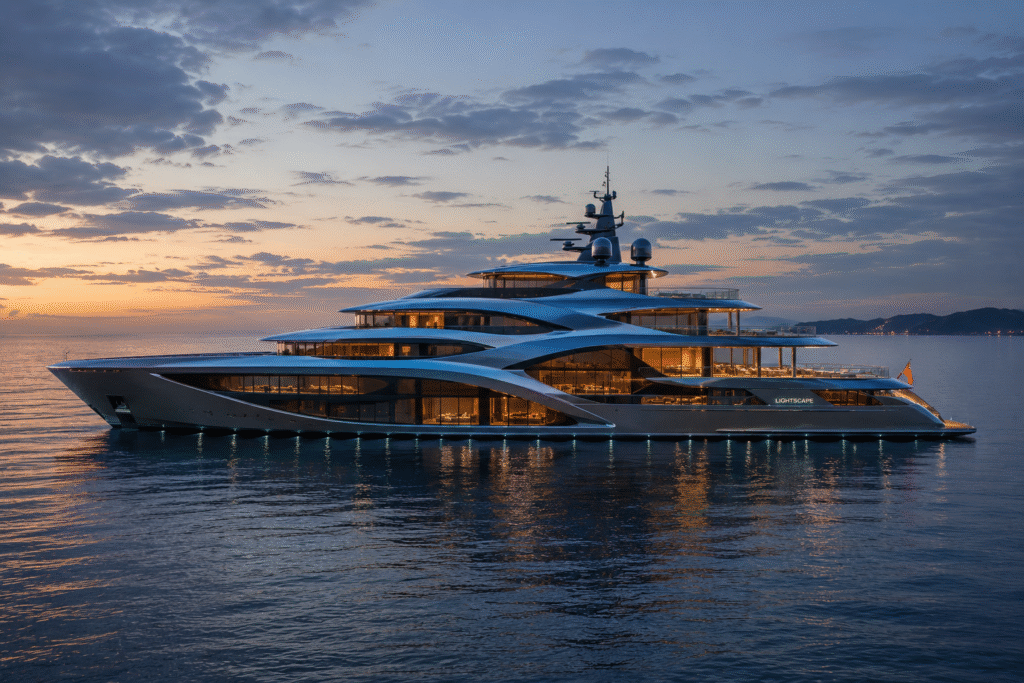 AI designed superyacht 2026 OceanCo Lightscape