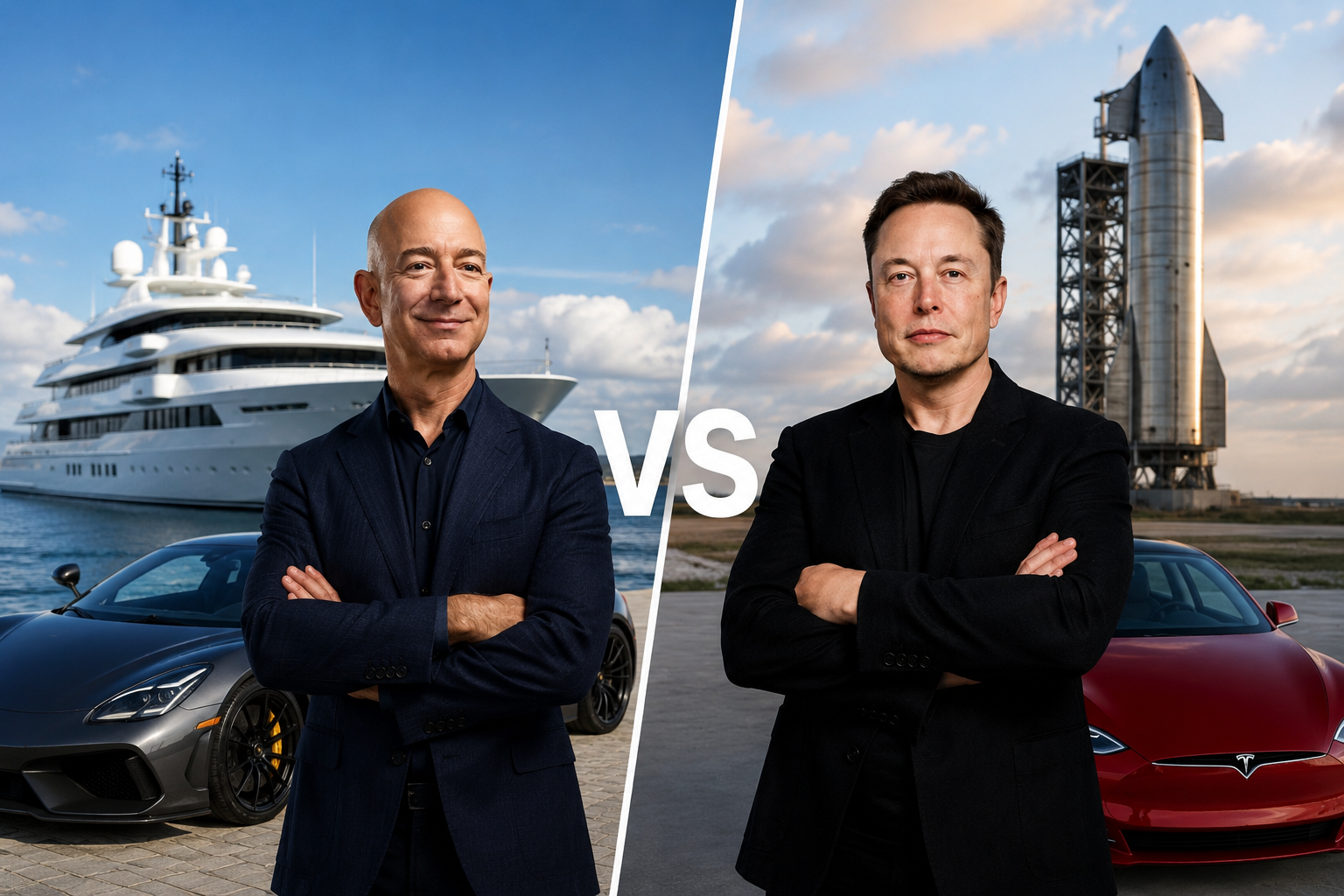 Jeff Bezos Elaon Musk luxury assets 2026
