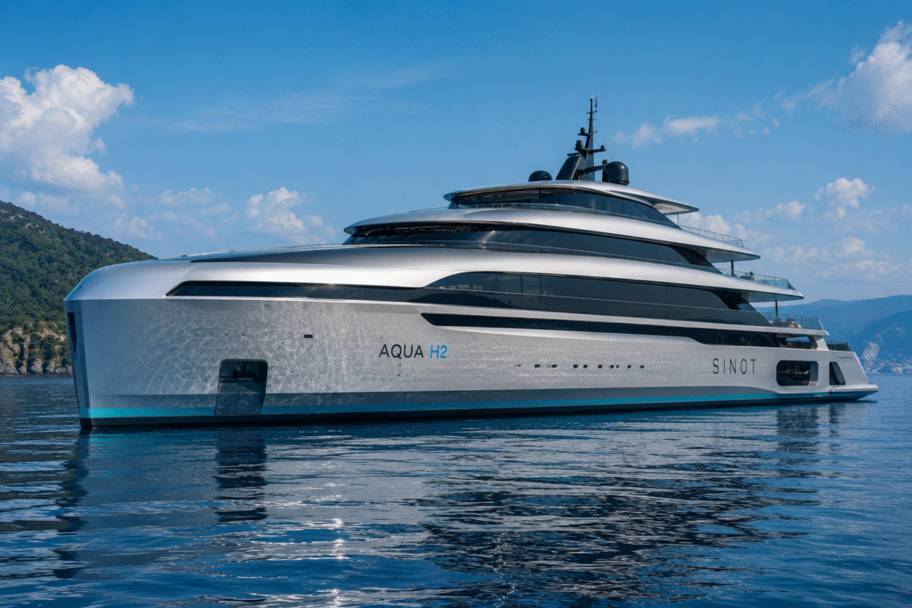 hydrogen powered superyacht Sinot Aqua