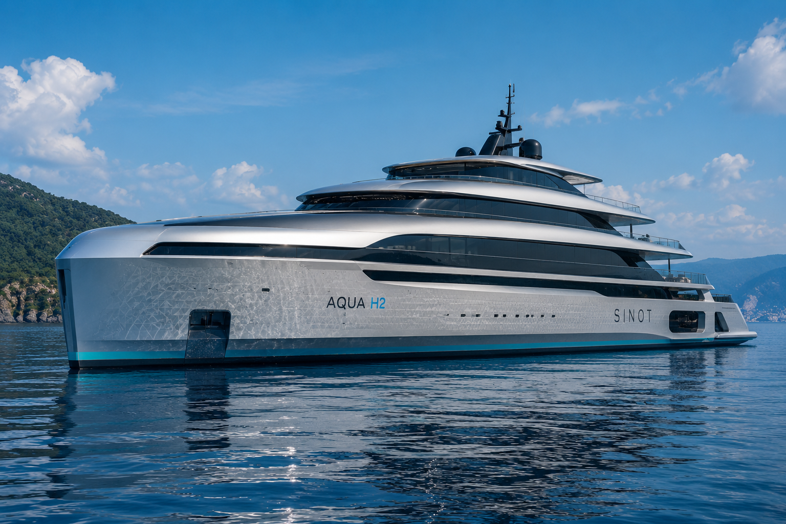 hydrogen powered superyacht Sinot Aqua