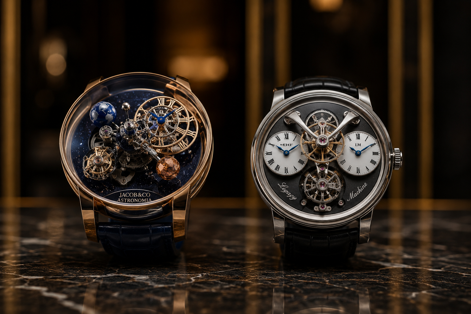 Jacob Co Astronomia vs MB&F Legacy Machine