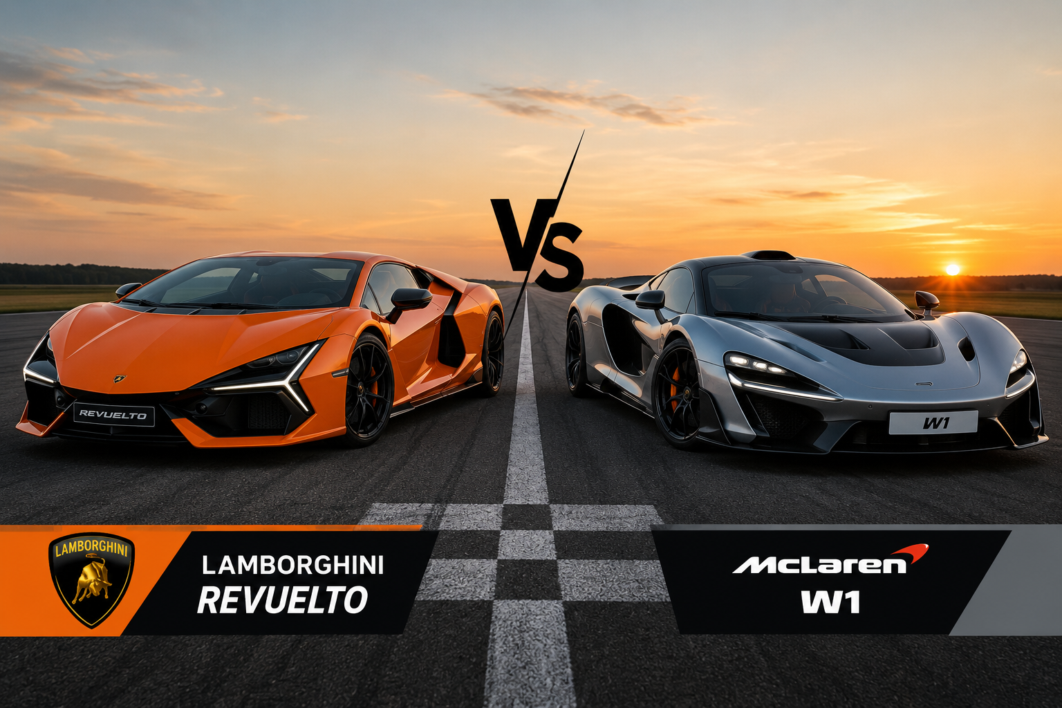 Lamborghini Revuelto vs McLaren W1 comparison