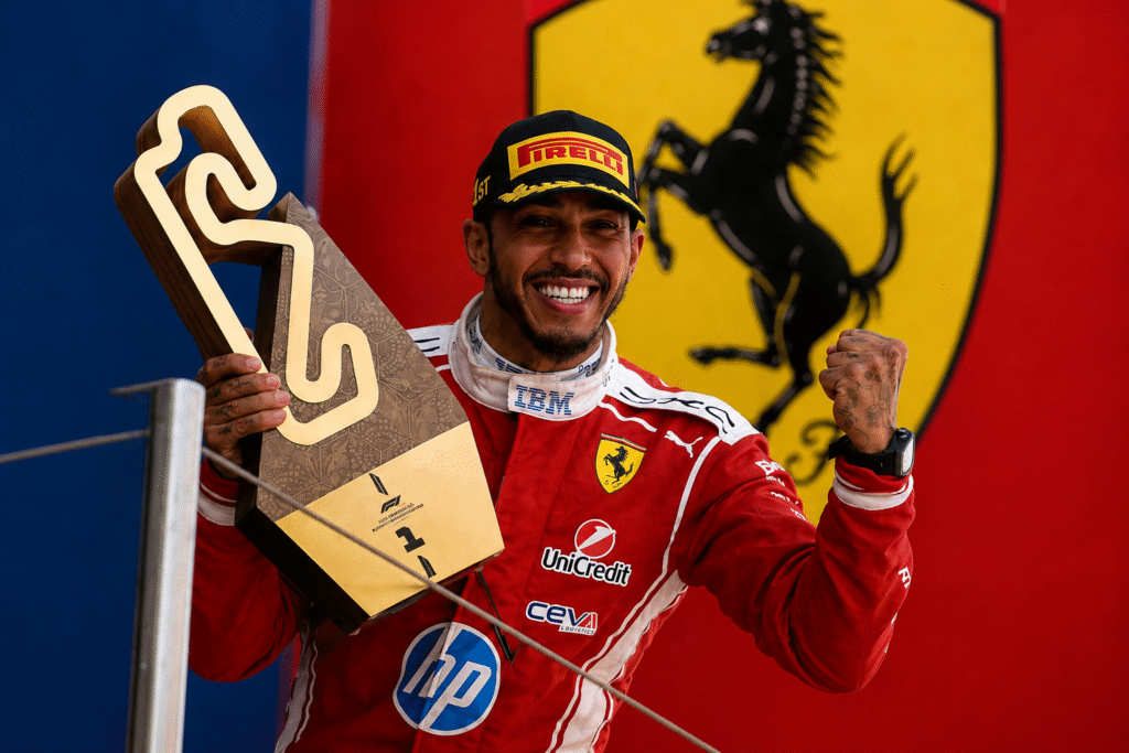 Lewis Hamilton Wins His First Grand Prix with Ferrari
