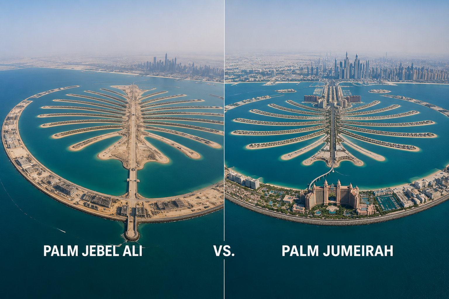 Palm Jebel Ali vs Palm Jumeirah investment ROI