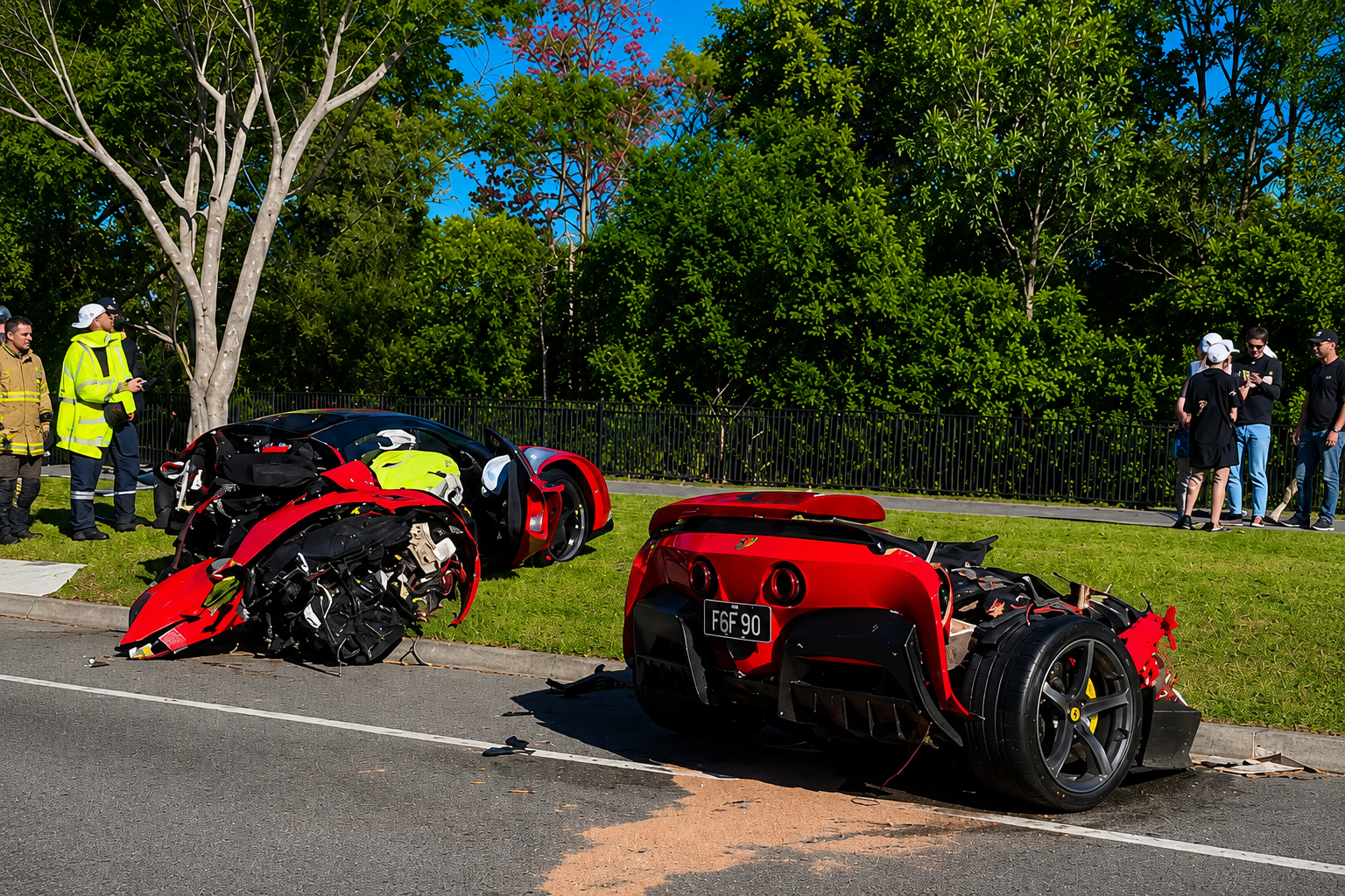 Ferrari SF90 Crash