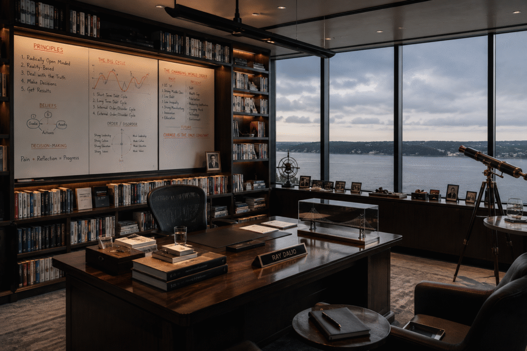 Ray Dalio office setup investment environment