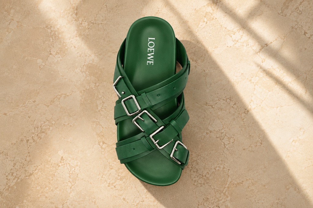 Loewe Type Fussbett Sandals Statement Branding Redefined