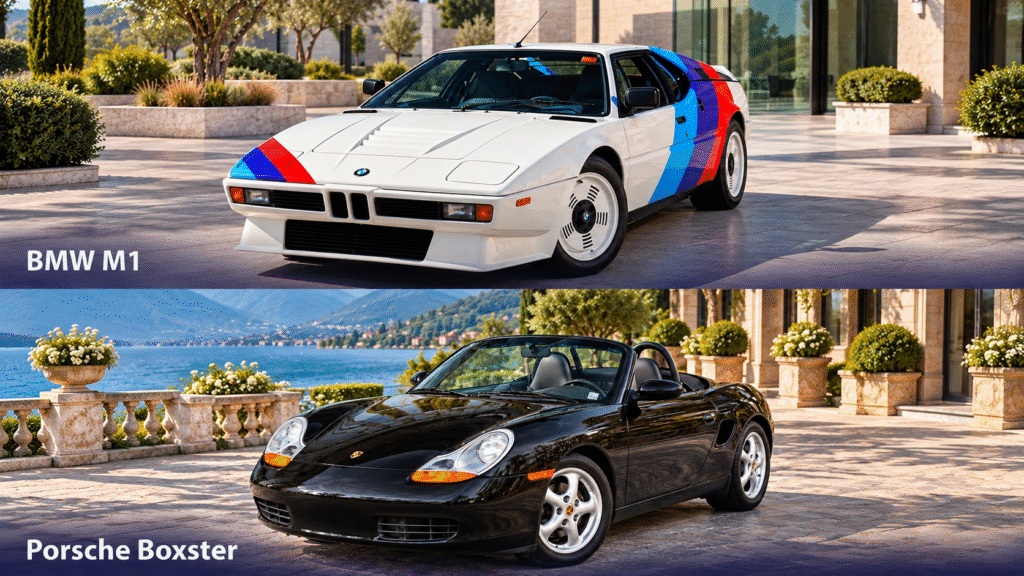 BMW M1 and Porsche Boxster Showcase