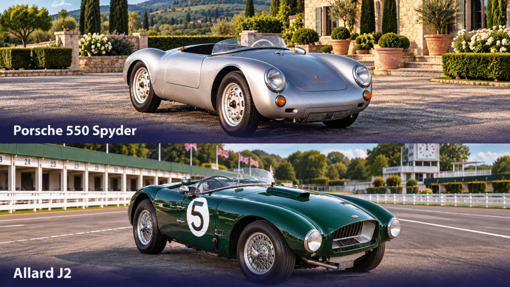 Classic Roadsters_ Porsche 550 and Allard J2
