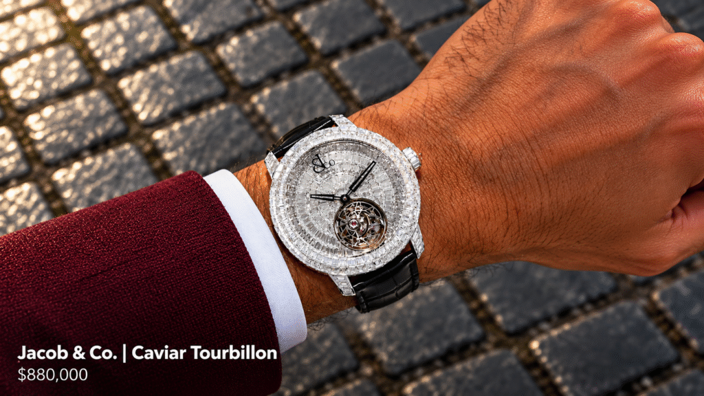 Diamond-Encrusted Caviar Tourbillon Watch
