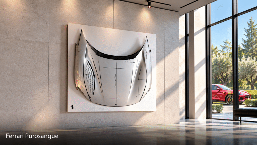 Ferrari Hood Design in Sunlit Gallery (1)