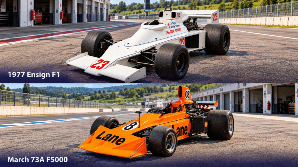Historic Formula Racing in the Pit Lane