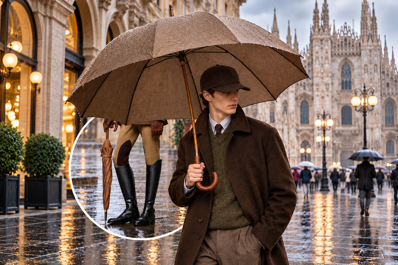 Loro Piana Cashmere Umbrella