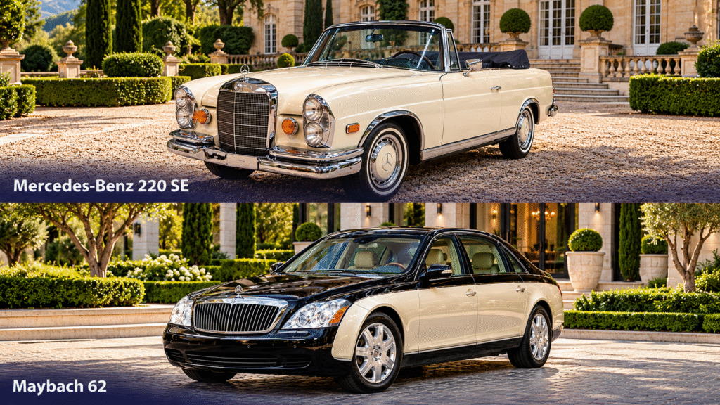 Mercedes-Benz 220 SE and Maybach 62