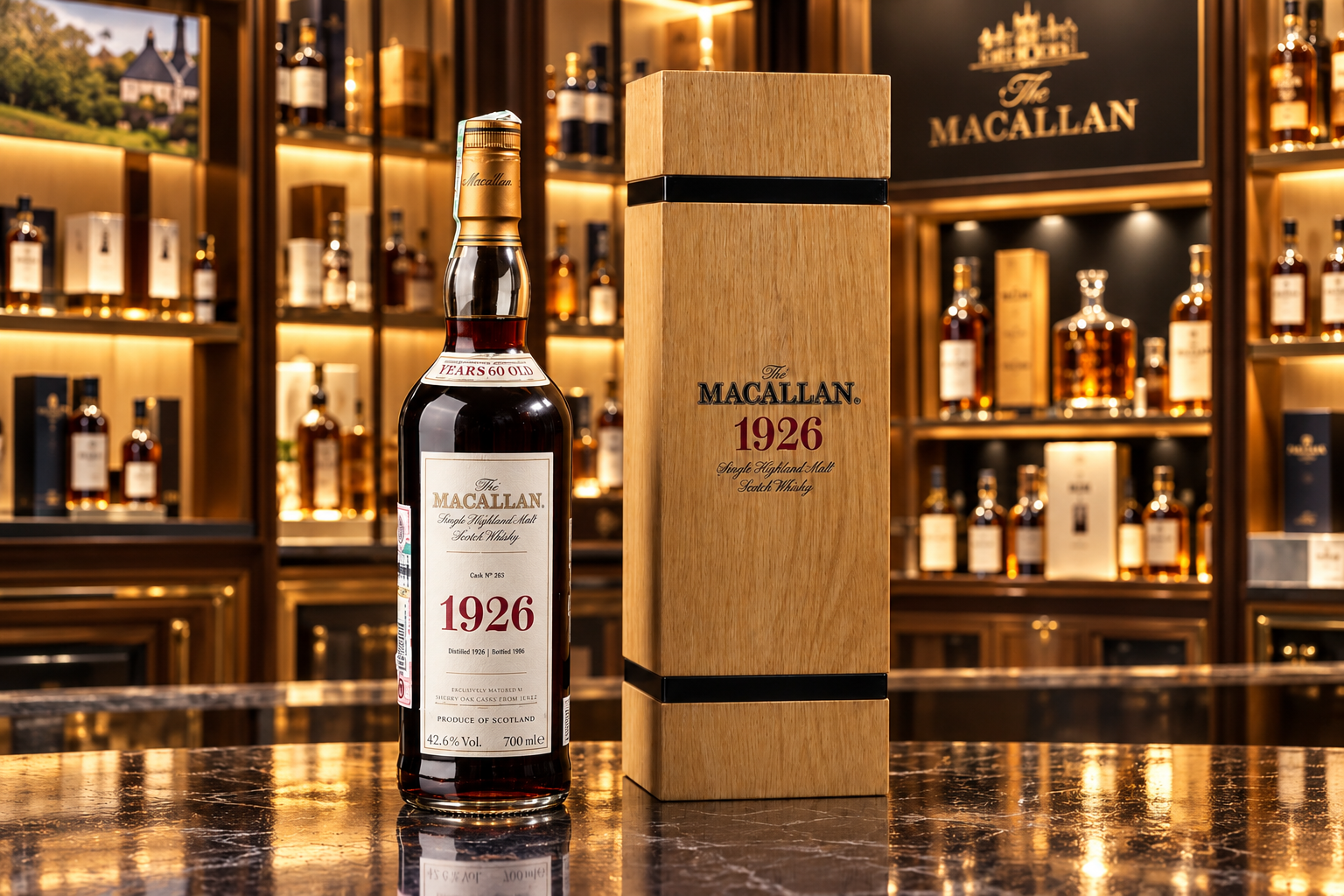 Macallan 1926 Luxury Whisky Display