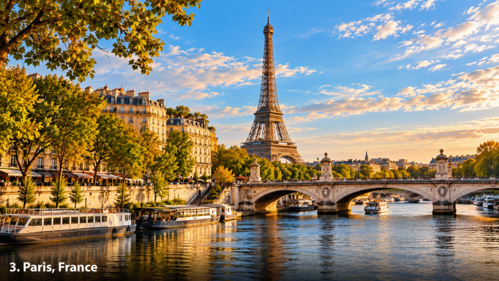 Paris Seine Golden Hour Panorama