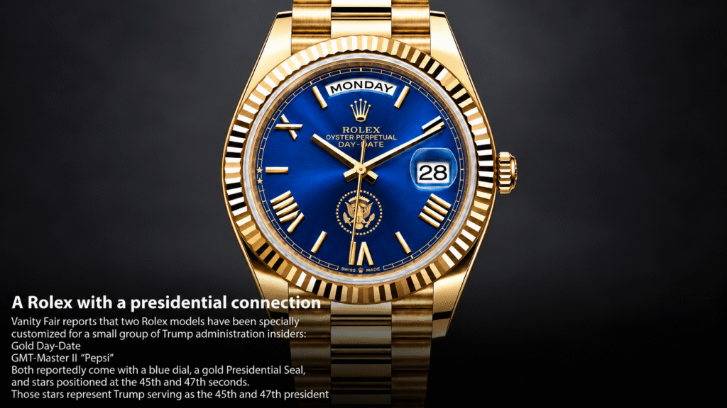 Presidential Blue Gold Rolex Feature